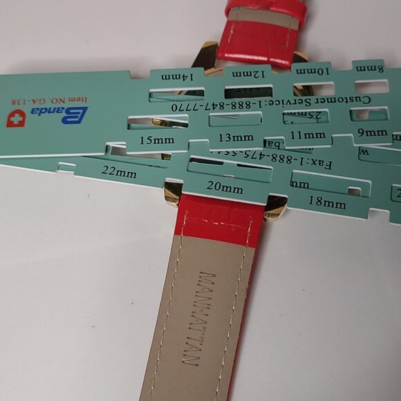 Red And Gold Tone Manhattan Analog Watch - Picture 10 of 12